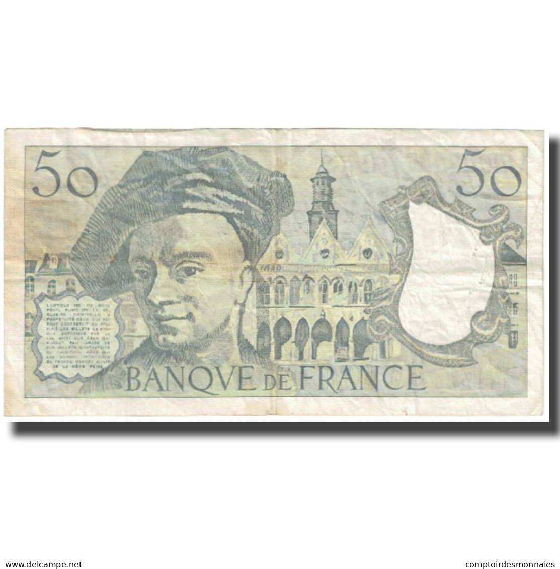 France, 50 Francs, Quentin De La Tour, 1989, TTB, Fayette:67.15, KM:152d - 50 F 1976-1992 ''Quentin De La Tour''