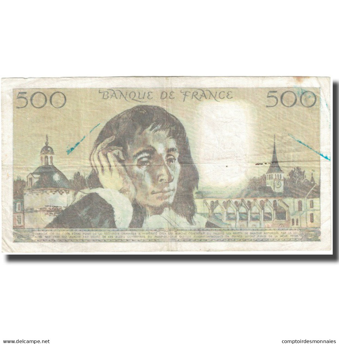 France, 500 Francs, Pascal, 1982, 1982-08-05, TB, Fayette:71.27, KM:156e - 500 F 1968-1993 ''Pascal''