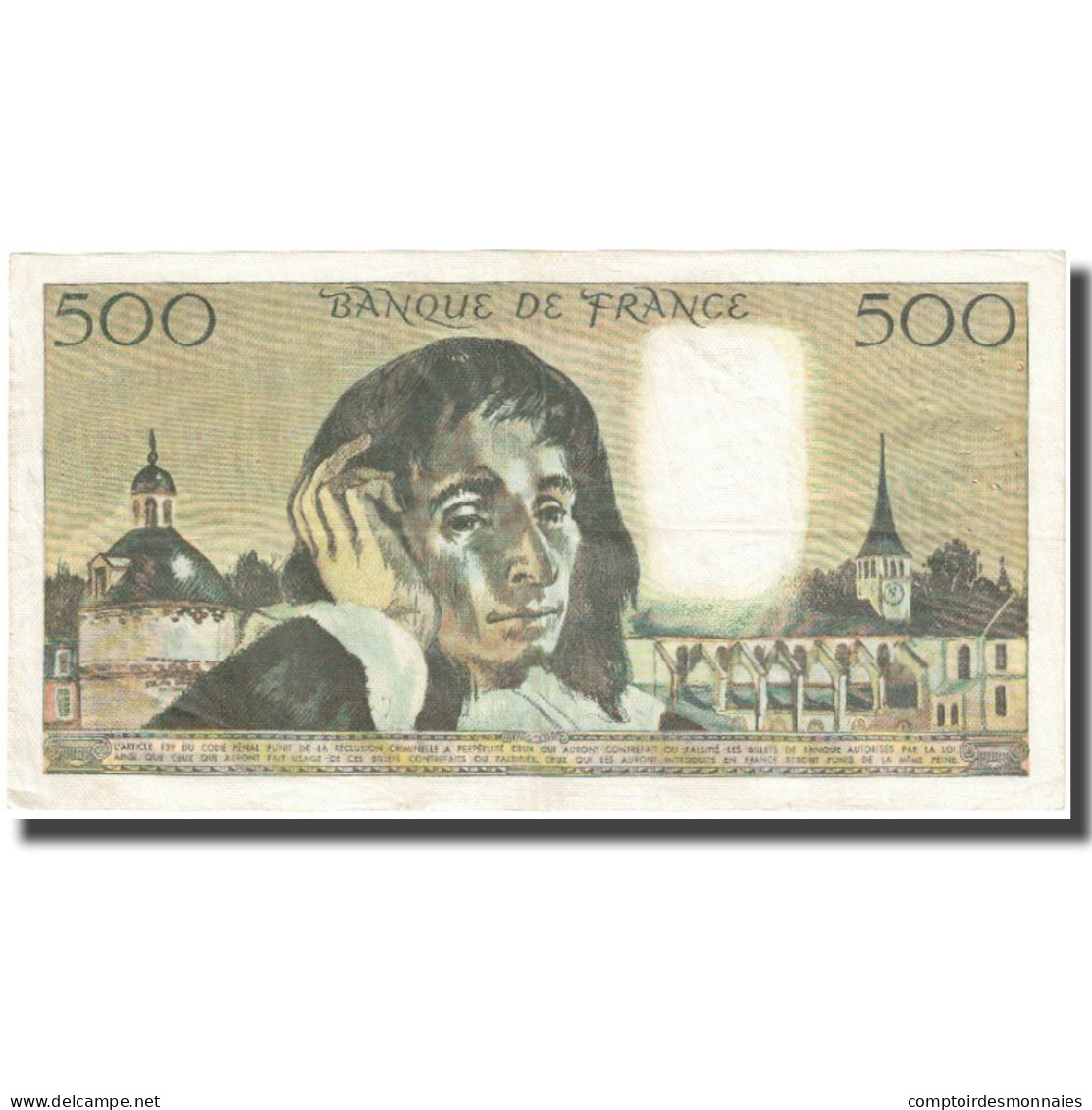 France, 500 Francs, Pascal, 1969, 1969-01-02, TB, Fayette:71.3, KM:156a - 500 F 1968-1993 ''Pascal''