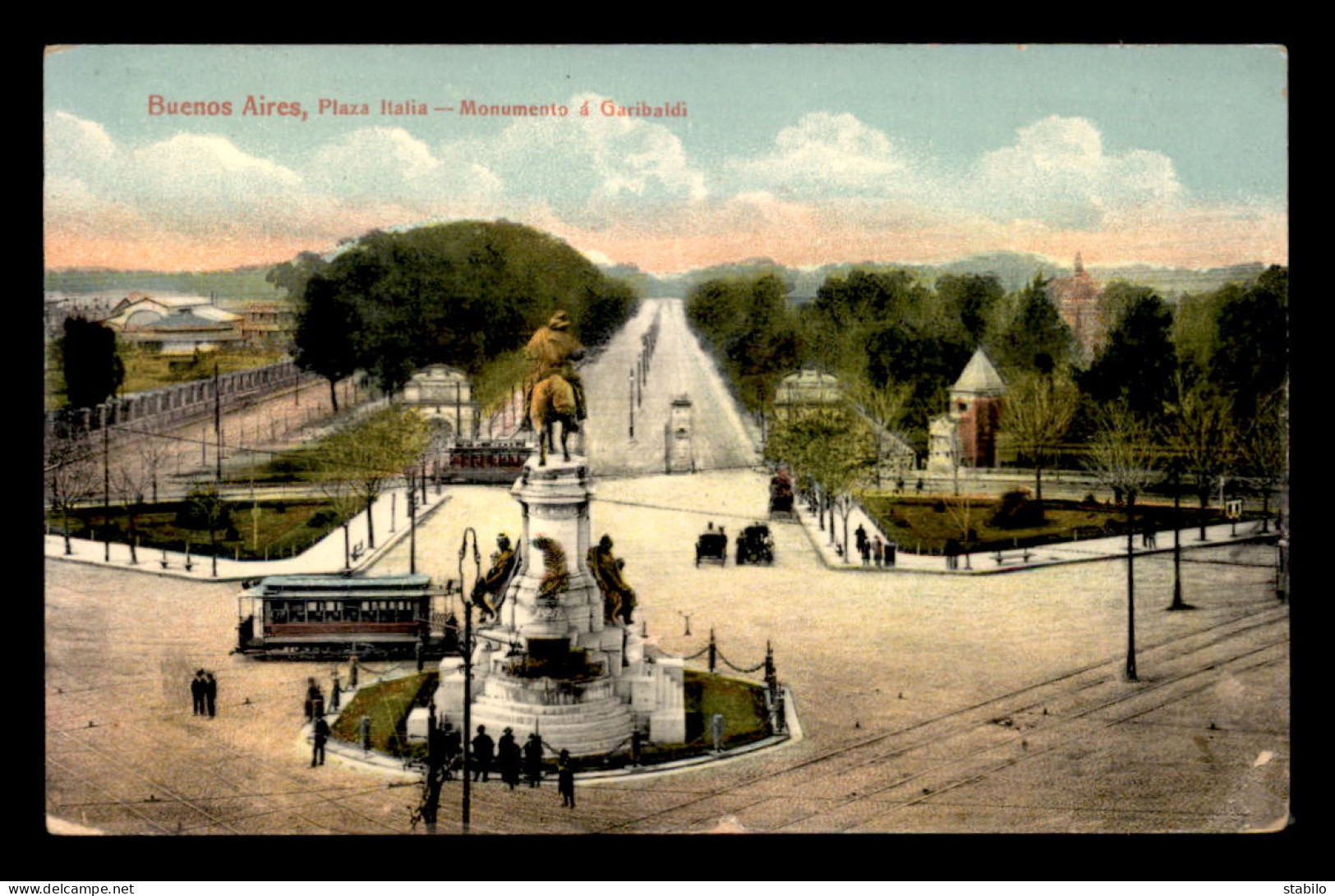 ARGENTINE - BUENOS AIRES - PLAZA ITALIA - MONUMENTO A GARIBALDI - Argentine