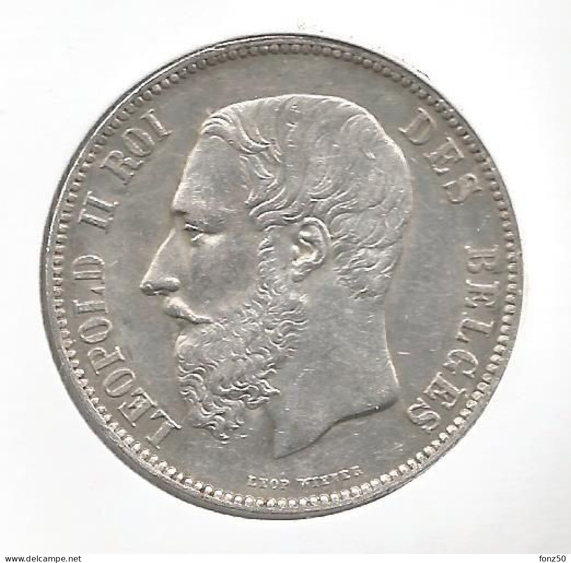 LEOPOLD II * 5 Frank 1869 * Prachtig++ * Nr 12555 - 5 Frank