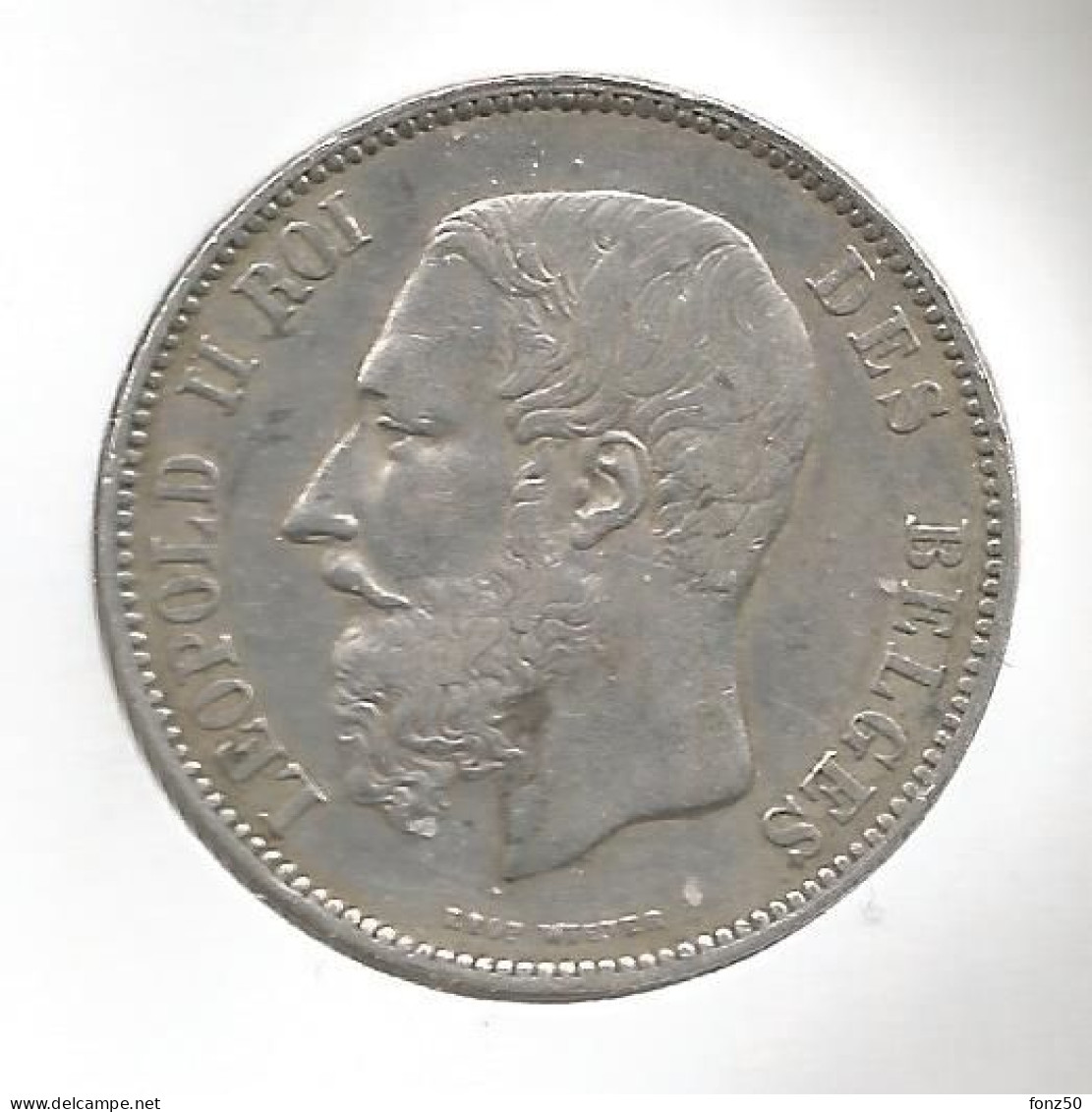 LEOPOLD II * 5 Frank1873  "PROTEGE" Lang * Z.Fraai * Nr 12558 - 5 Francs