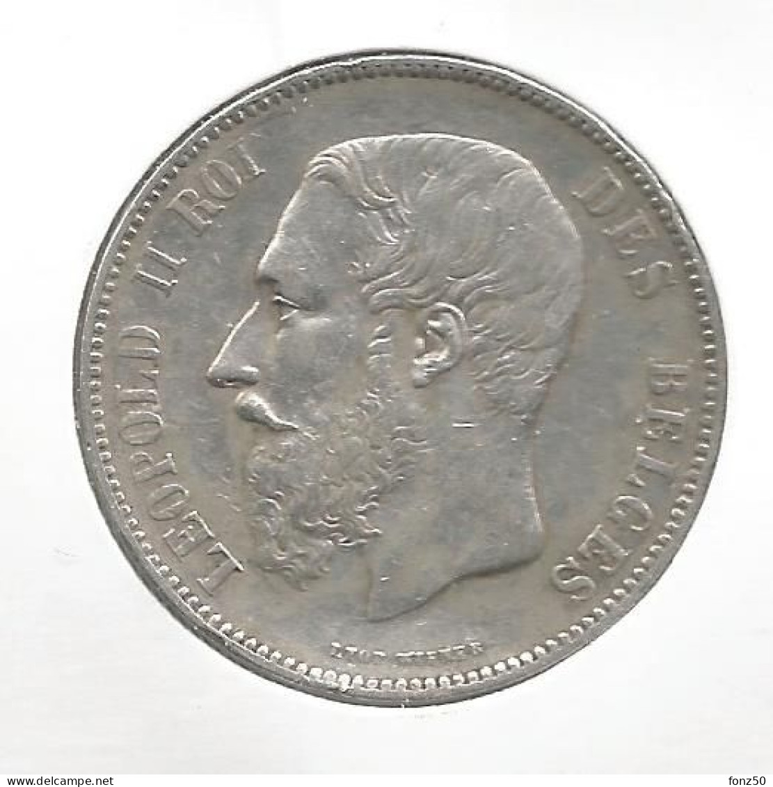 LEOPOLD II * 5 Frank 1873  "PROTEGE" Lang * Z.Fraai / Prachtig * Nr 12559 - 5 Francs