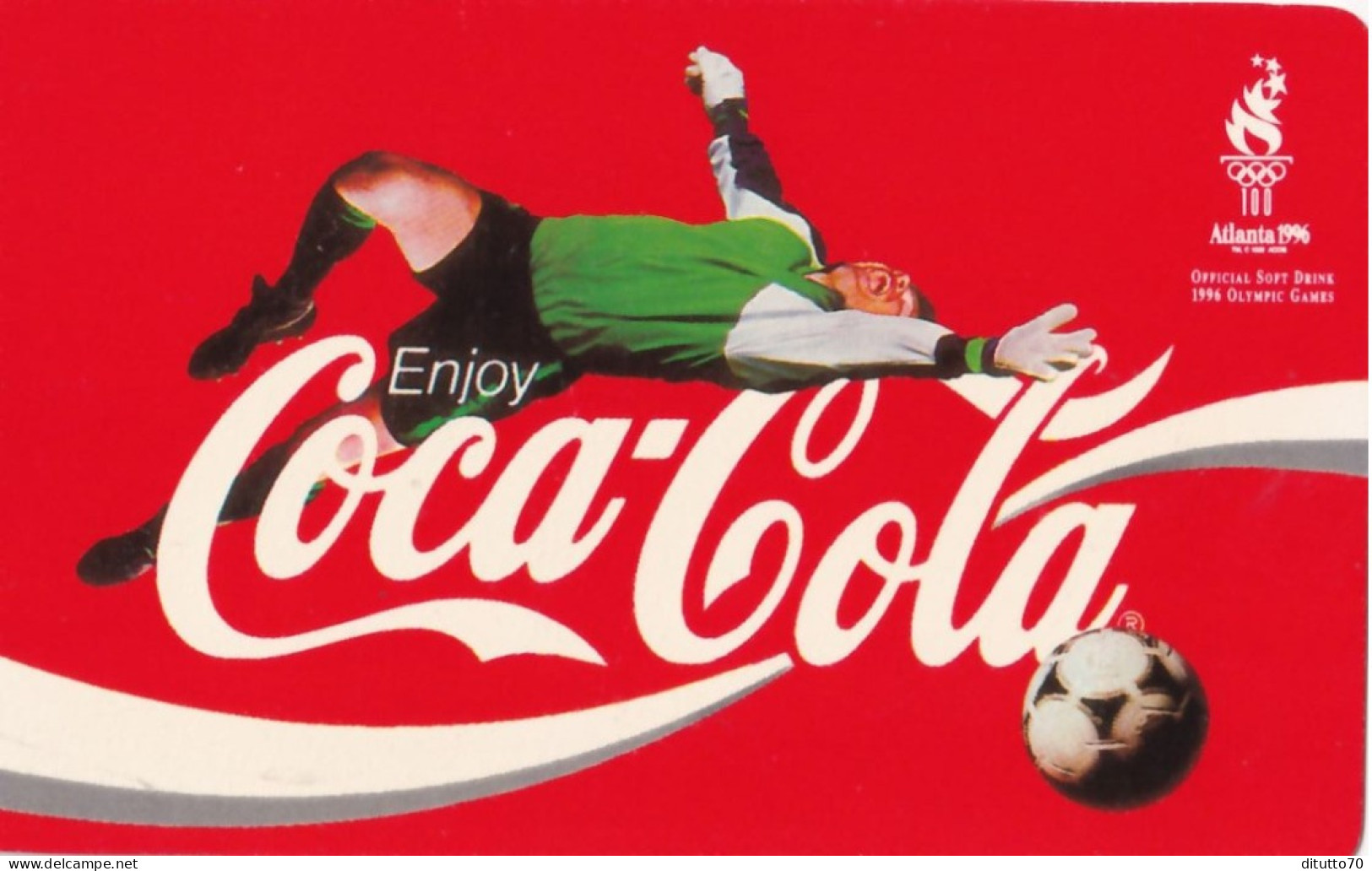 Calendarietto - Coca Cola - Enjoy - Sport Calcio - Atlanta  Olimpici Games- Anno 1996 - Petit Format : 1991-00