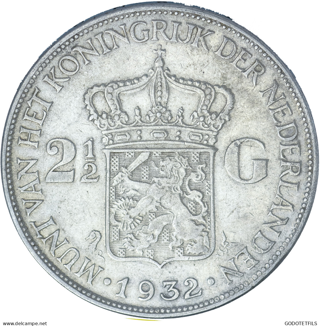 Pays-Bas-2,5 Guldens Wilhelmina 1932 Utrecht - 2 1/2 Gulden