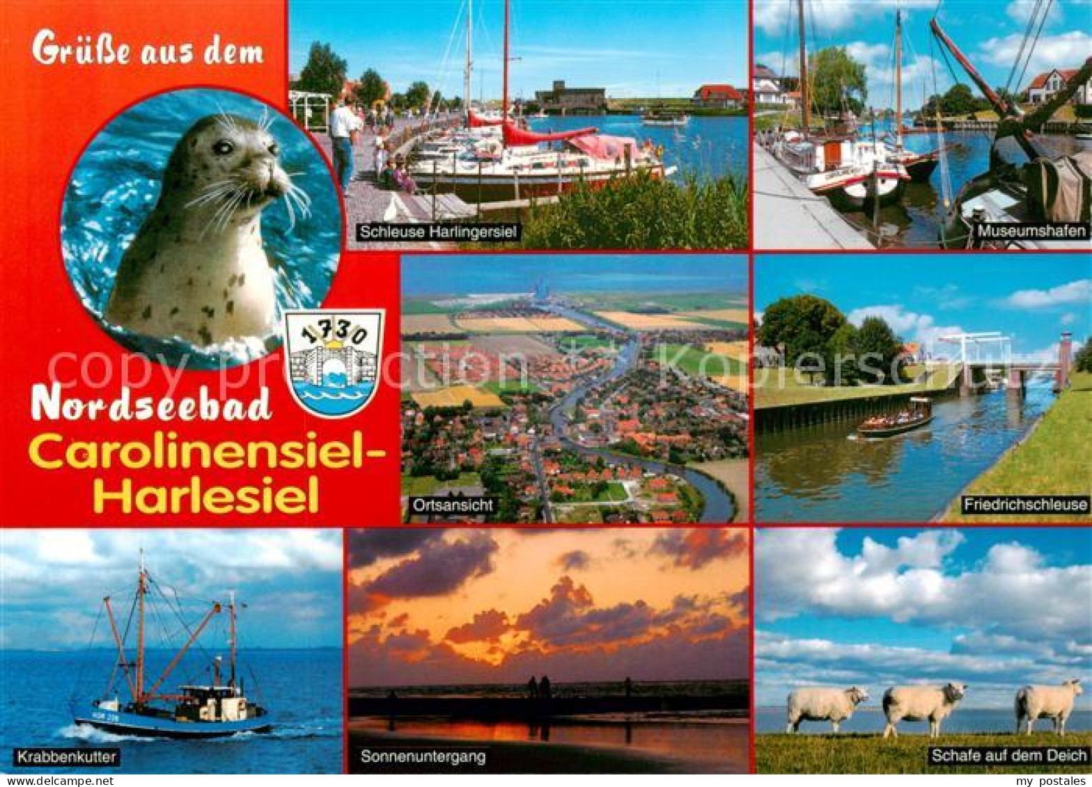 73840614 Carolinensiel-Harlesiel Ostfriesland Schleuse Museumshafen Ortsansicht  - Wittmund