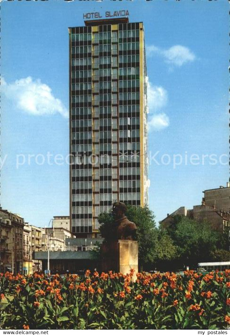 72051821 Beograd Belgrad TRG Dimitrija Tucovica Platz Denkmal Bueste Hotel Slavi - Serbie