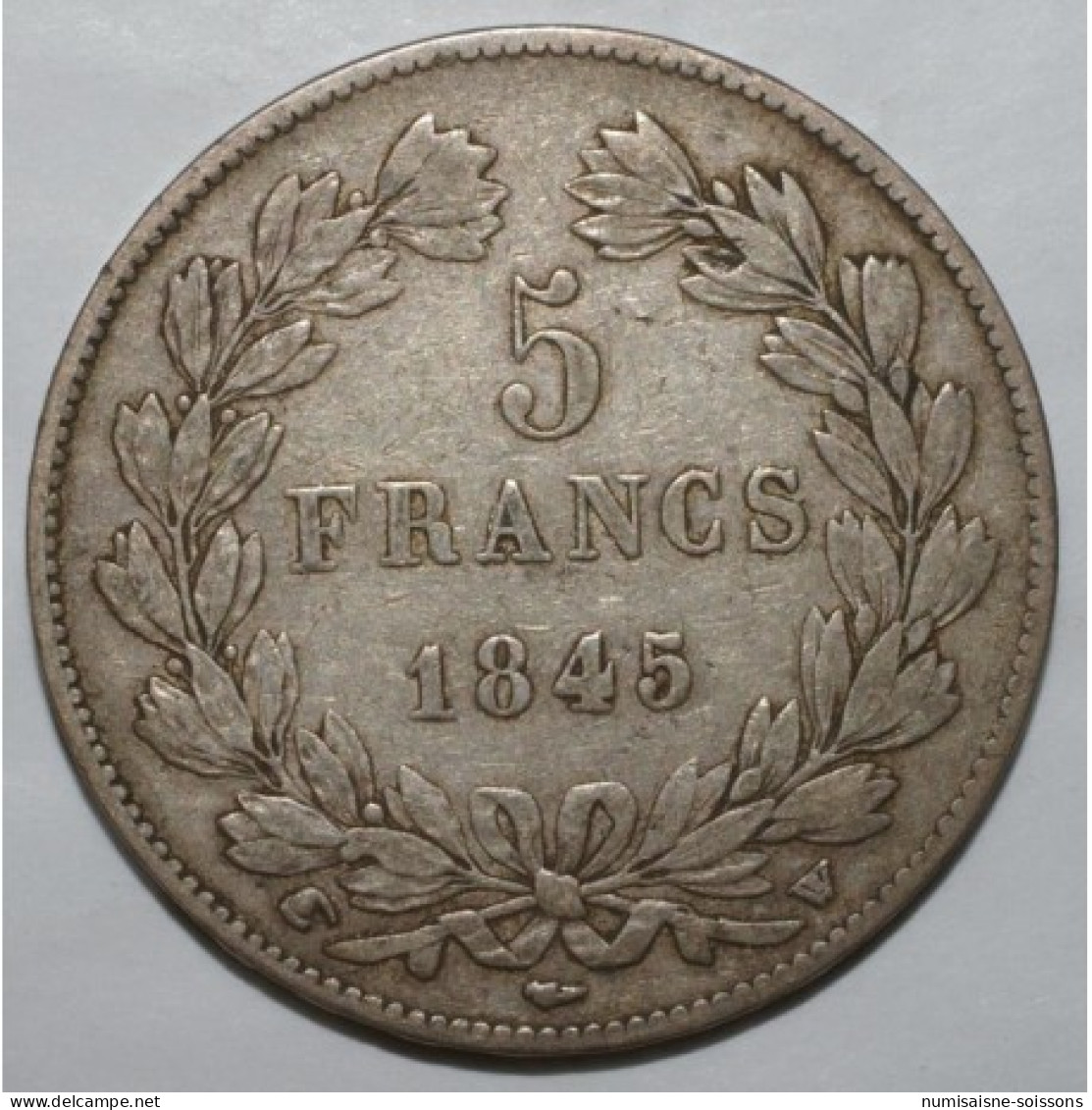 GADOURY 678a - 5 FRANCS 1845 W Lille TYPE LOUIS PHILIPPE 1er - TTB - KM 749.13 - 5 Francs