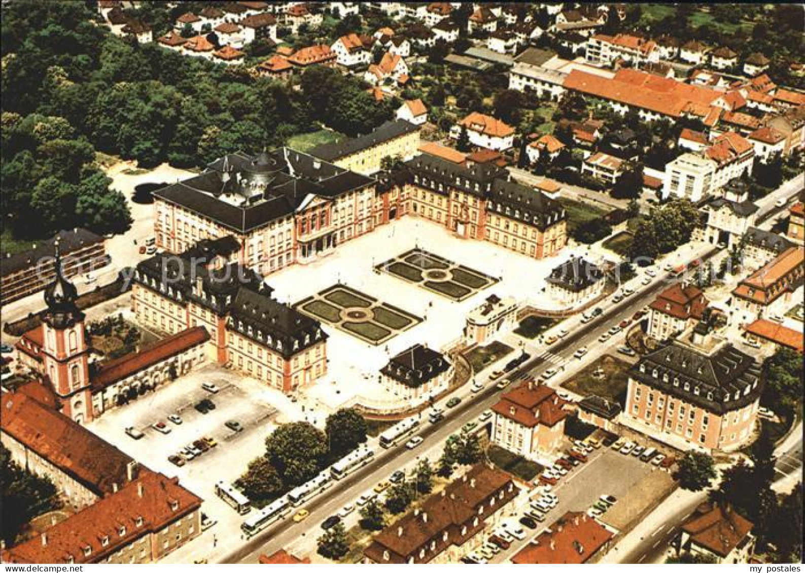 72050234 Bruchsal Schloss Fliegeraufnahme Bruchsal - Bruchsal