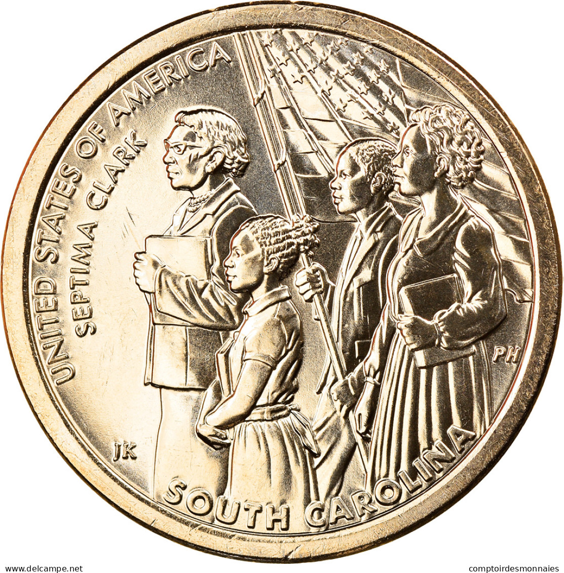 Monnaie, États-Unis, Septima Clark Innovation, Dollar, 2020, Philadelphie, SPL - Commemorative