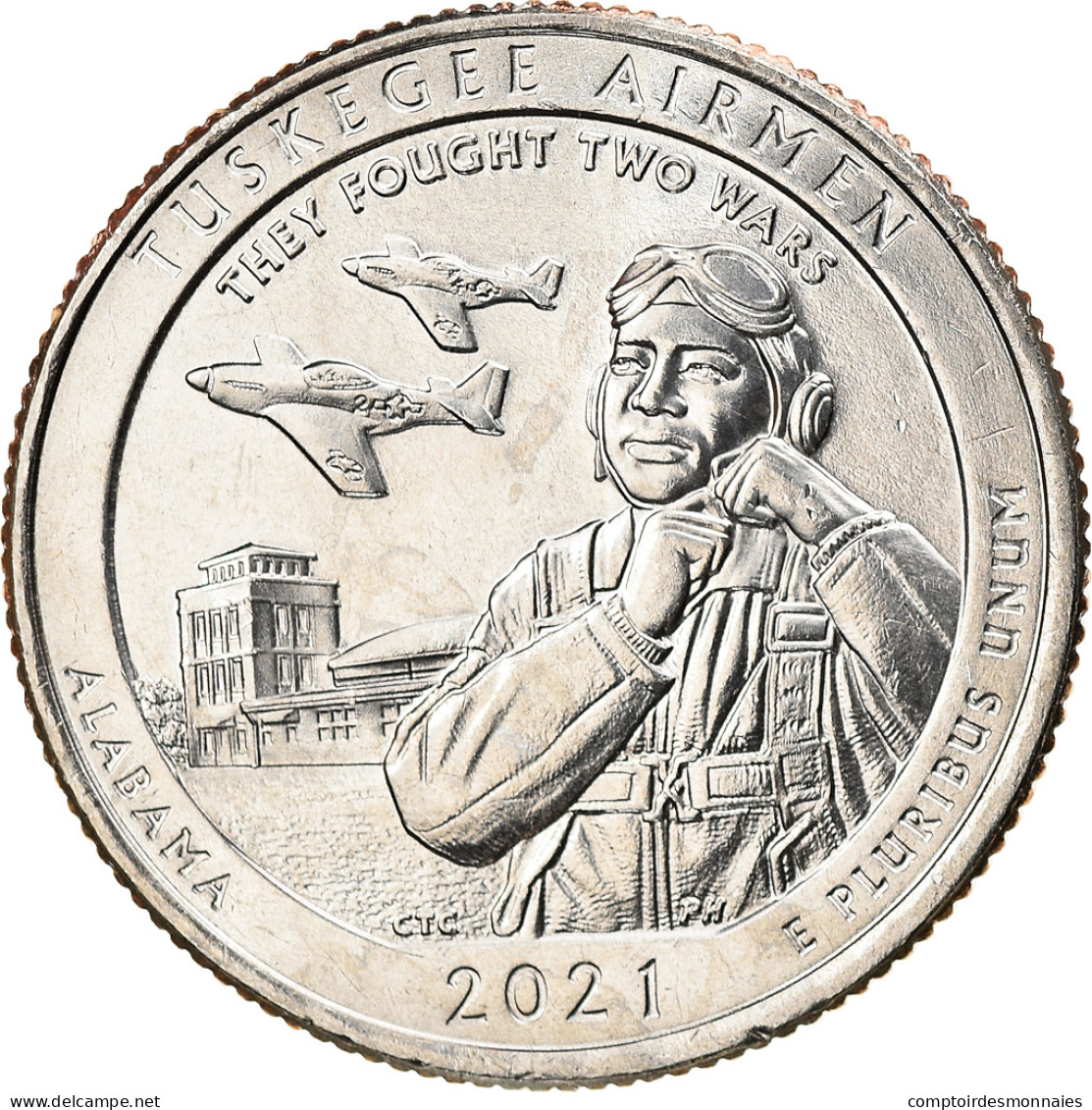 Monnaie, États-Unis, Tuskegee Airmen, Quarter, 2021, Philadelphie, SPL - 2010-...: National Parks