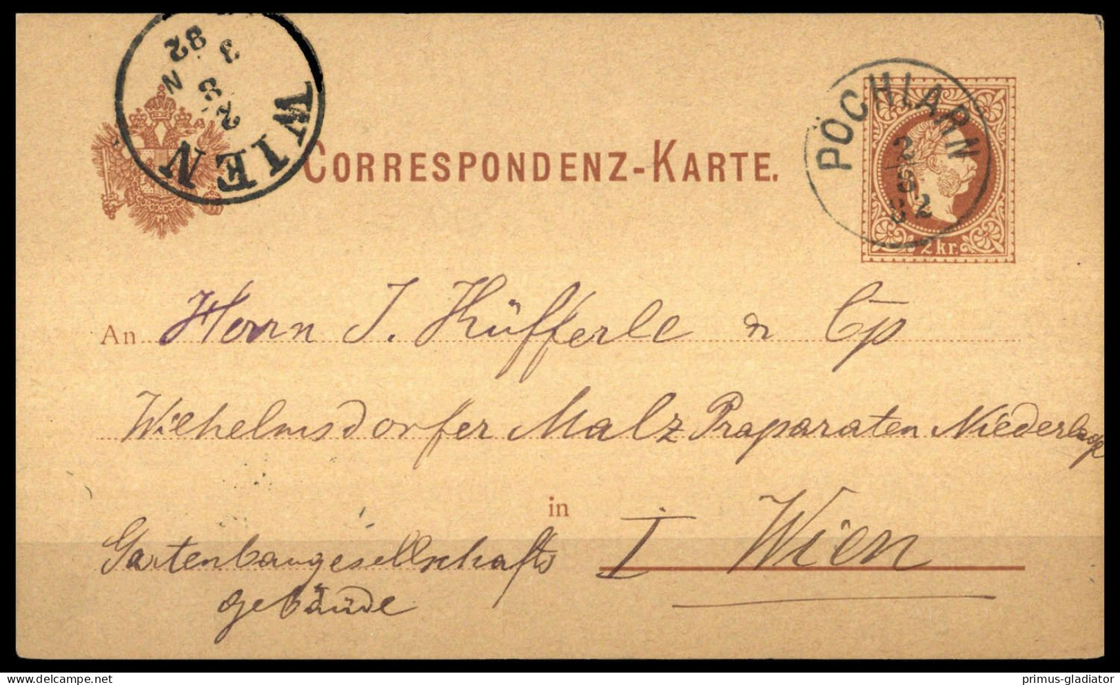 Österreich, P 25, Brief - Machine Postmarks