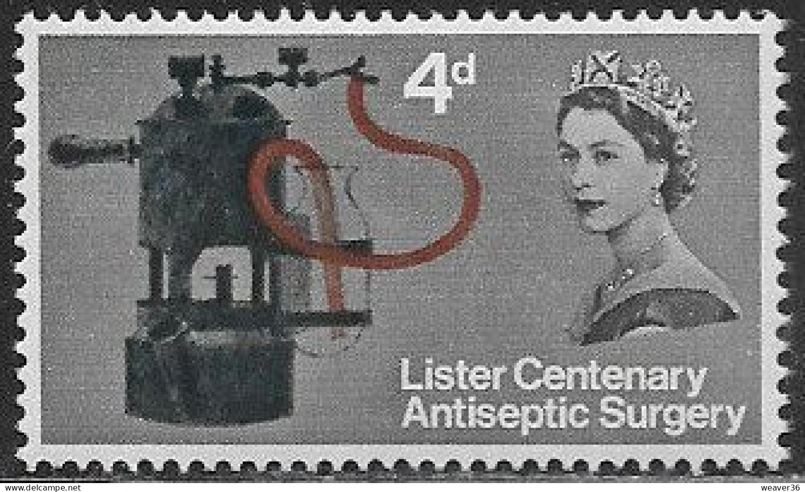 GB SG667 1965 Lister 4d ORDINARY Unmounted Mint [2/0912/25M] - Unused Stamps