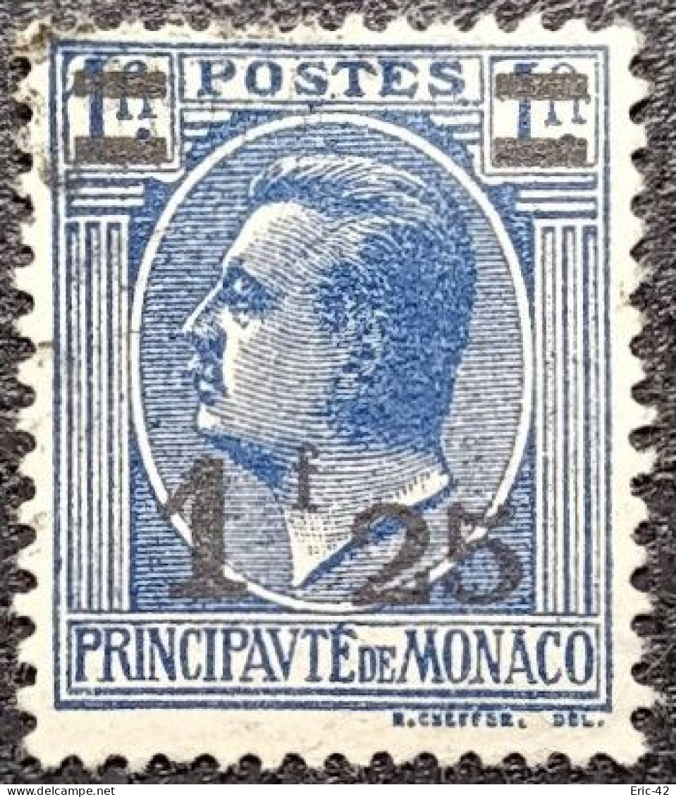 MONACO. Y&T N°109. Prince Louis II. Surchargé. Cachet Discret. - Gebraucht