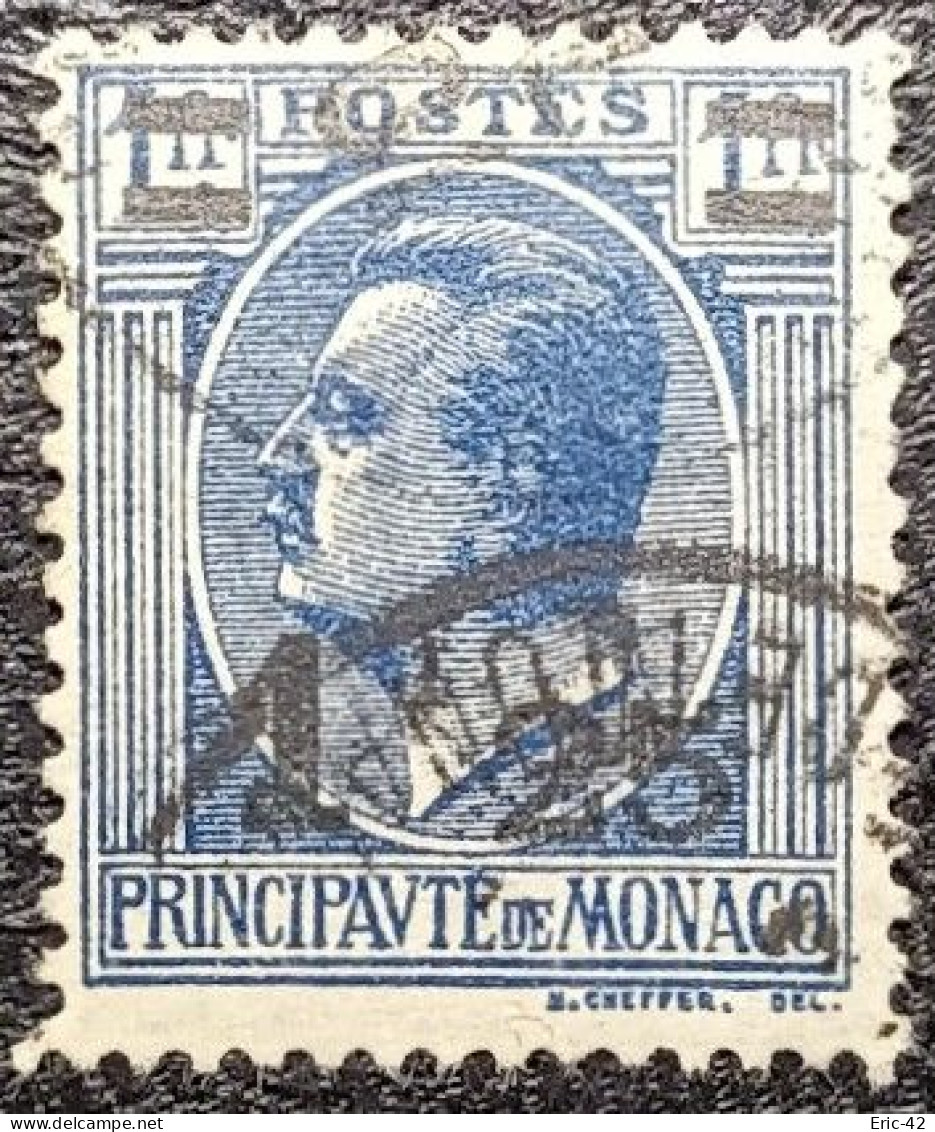 MONACO. Y&T N°109. Prince Louis II. Surchargé. Cachet De 1901. - Oblitérés