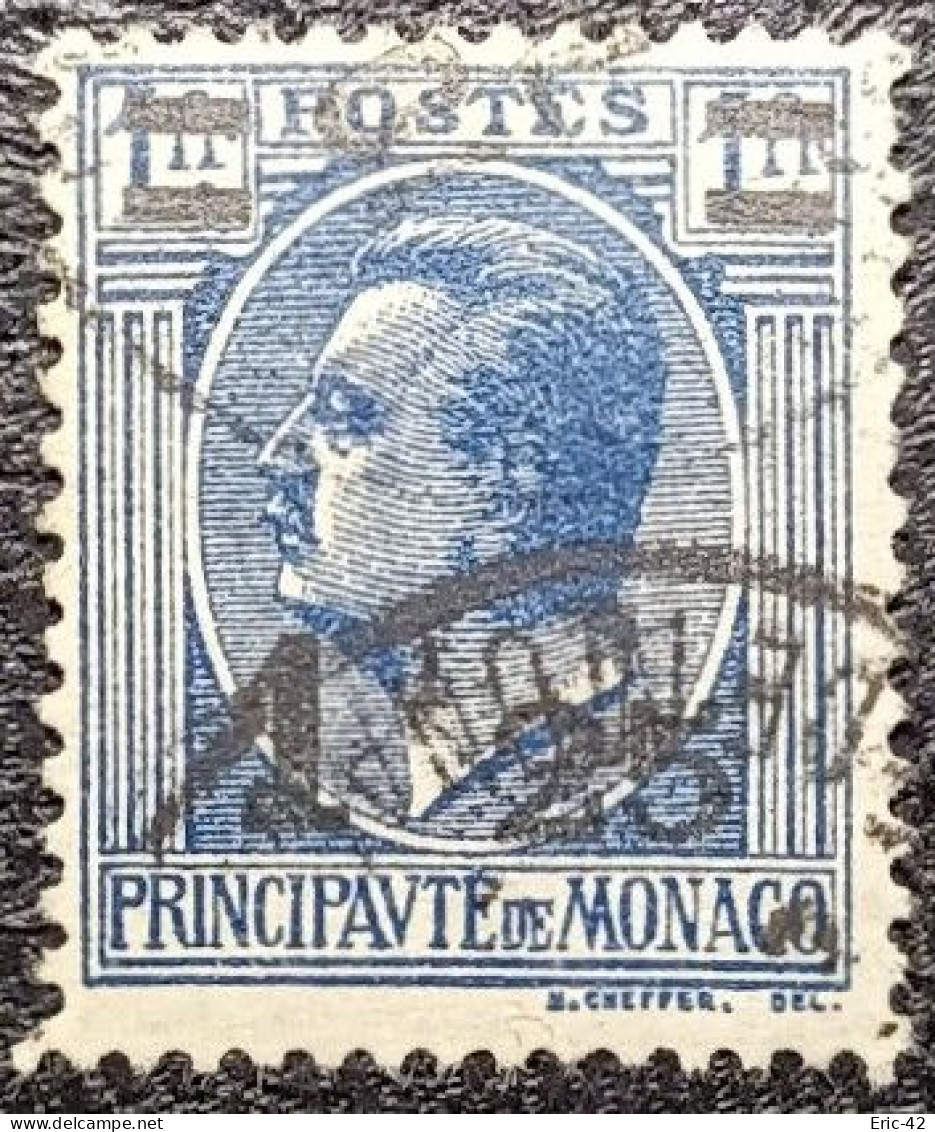 MONACO. Y&T N°109. Prince Louis II. Surchargé. Cachet De 1901. - Gebraucht