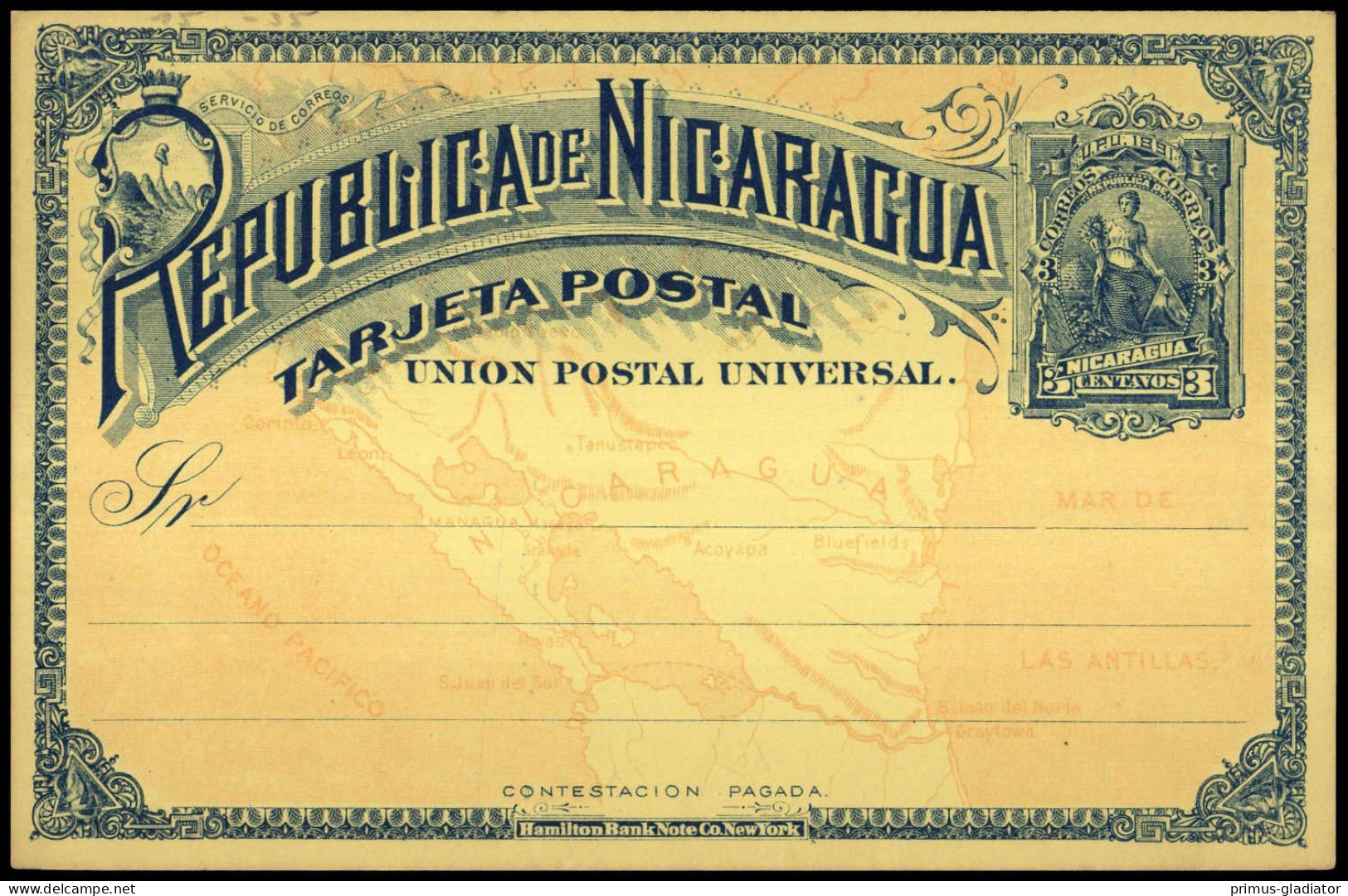 1891, Nicaragua, P 15, Brief - Nicaragua