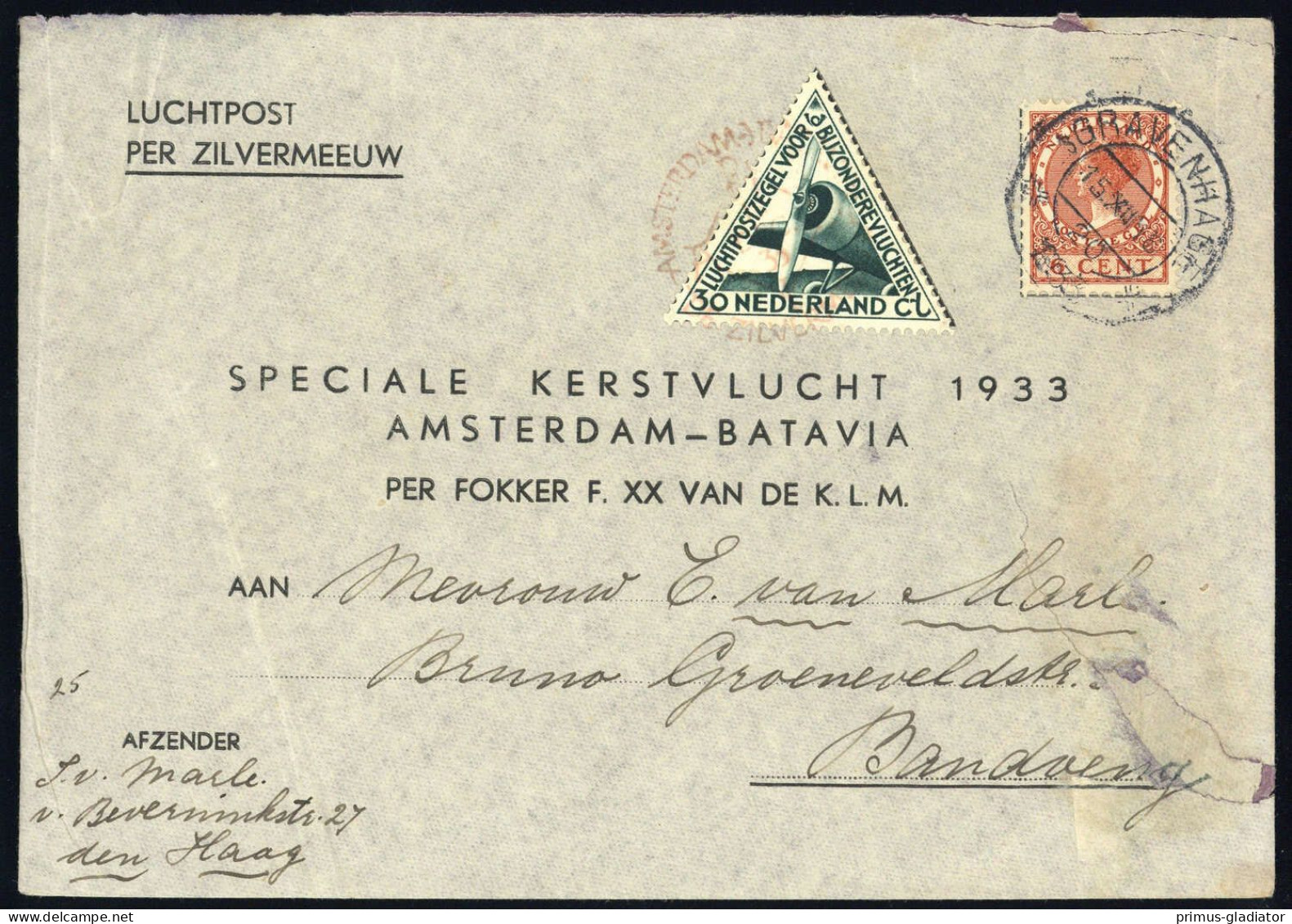 1933, Niederlande, 267, 179, Brief - Altri & Non Classificati