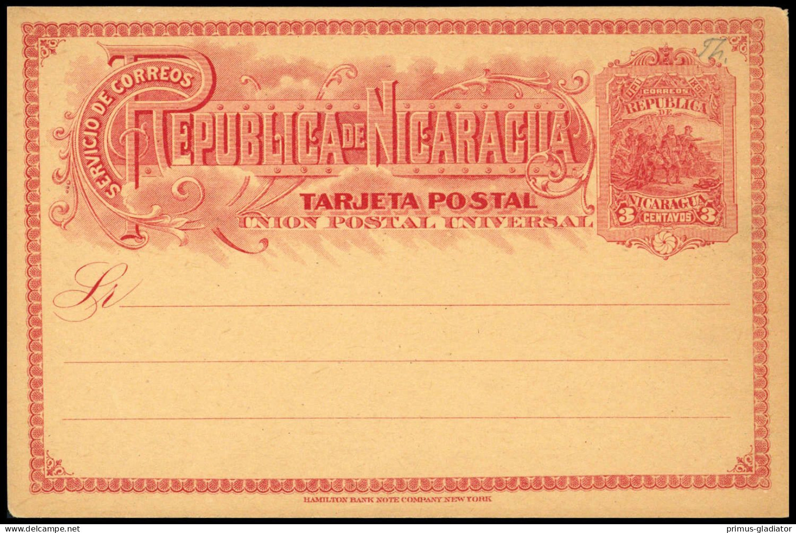 1892, Nicaragua, P 17, Brief - Nicaragua