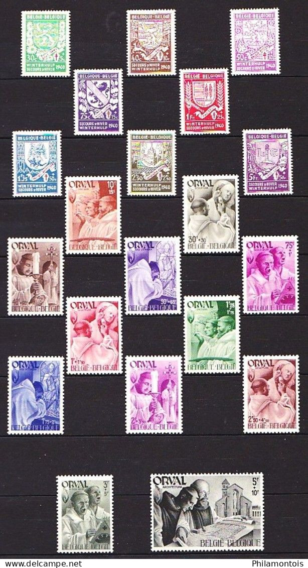 BELGIQUE -  Collection 1937 / 1959 - Neufs N**/N* - Bien Fournie - Bon état (quelques Rousseurs) - Cote Environ 550 Eur. - Collections