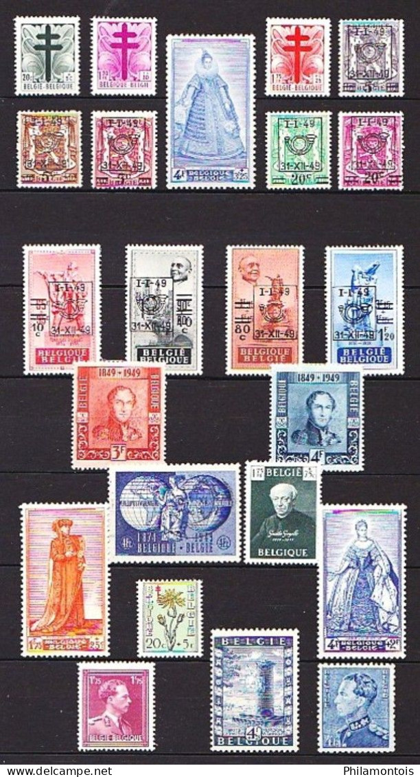 BELGIQUE -  Collection 1937 / 1959 - Neufs N**/N* - Bien fournie - Bon état (quelques rousseurs) - Cote environ 550 Eur.