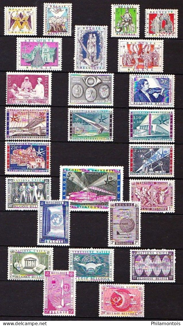 BELGIQUE -  Collection 1937 / 1959 - Neufs N**/N* - Bien fournie - Bon état (quelques rousseurs) - Cote environ 550 Eur.