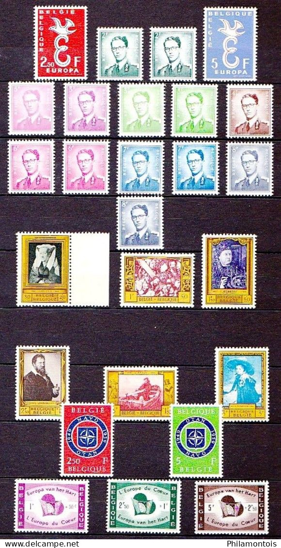 BELGIQUE -  Collection 1937 / 1959 - Neufs N**/N* - Bien fournie - Bon état (quelques rousseurs) - Cote environ 550 Eur.