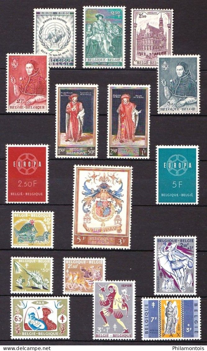 BELGIQUE -  Collection 1937 / 1959 - Neufs N**/N* - Bien fournie - Bon état (quelques rousseurs) - Cote environ 550 Eur.