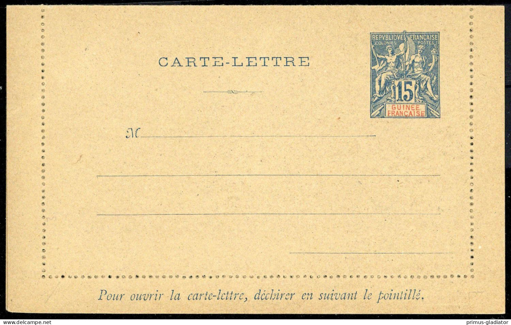 1893, Französisch Guyana, K 3, Brief - Autres & Non Classés