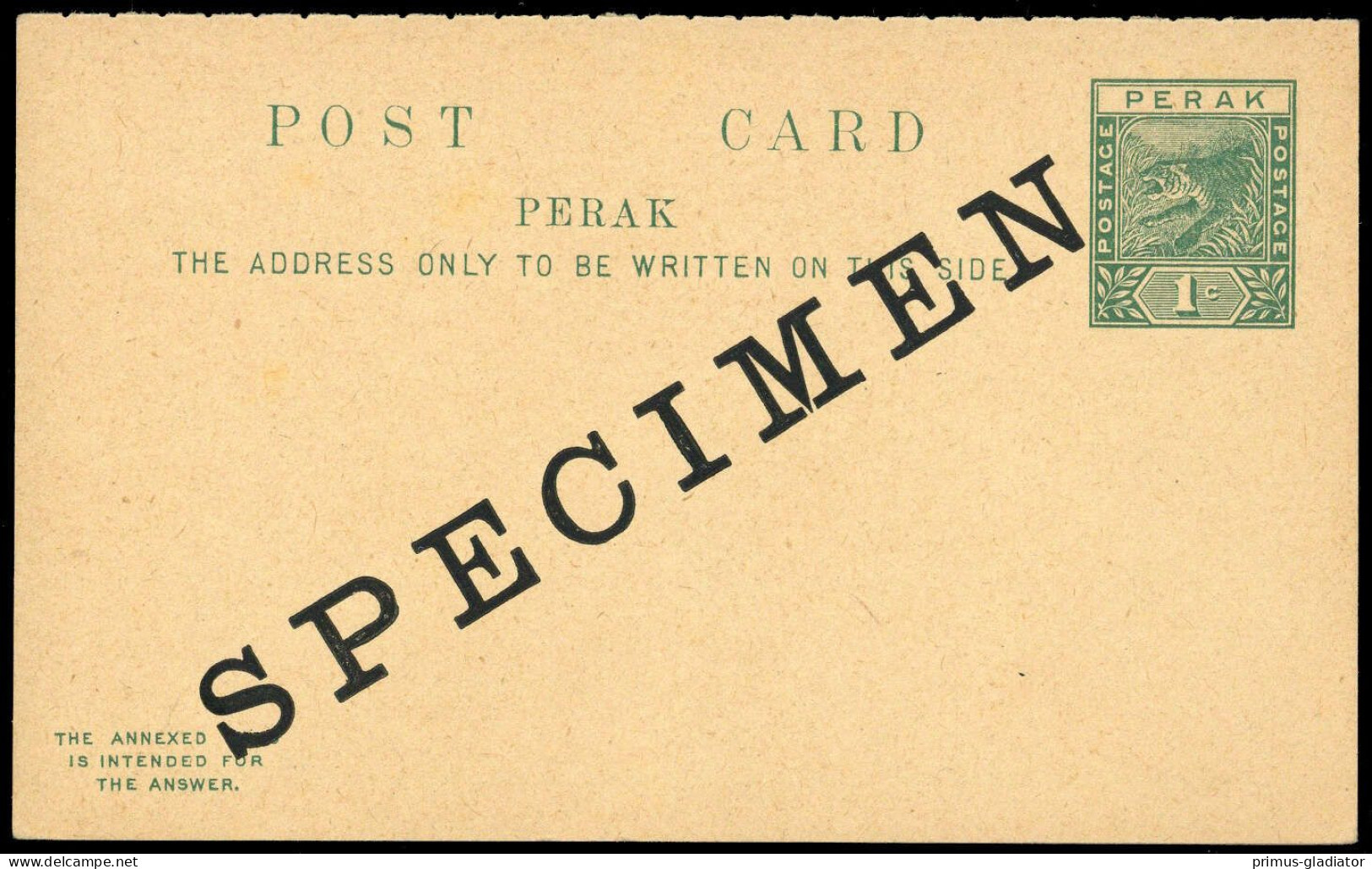 1894, Malaiische Staaten Perak, P 5, Brief - Altri - Asia