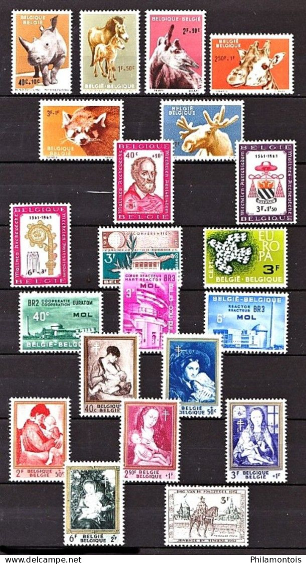 BELGIQUE -  Collection 1960 / 1974 - Neufs N**/N* (quelques NSG) - Bien Fournie - Bon état - Cote Environ 410 Eur. - Colecciones