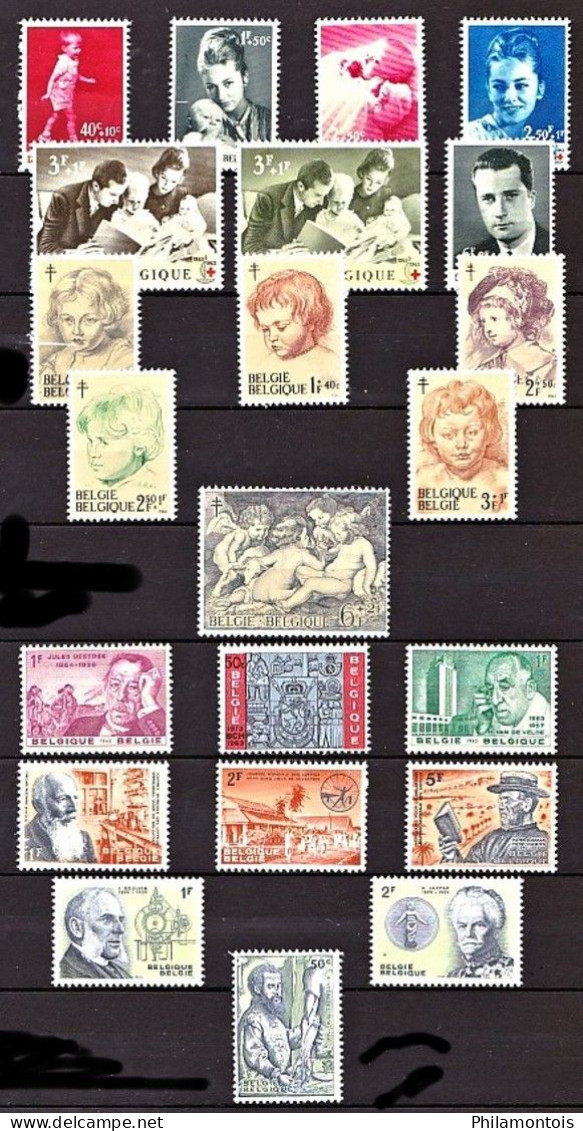 BELGIQUE -  Collection 1960 / 1974 - Neufs N**/N* (quelques NSG) - Bien fournie - Bon état - Cote environ 410 Eur.