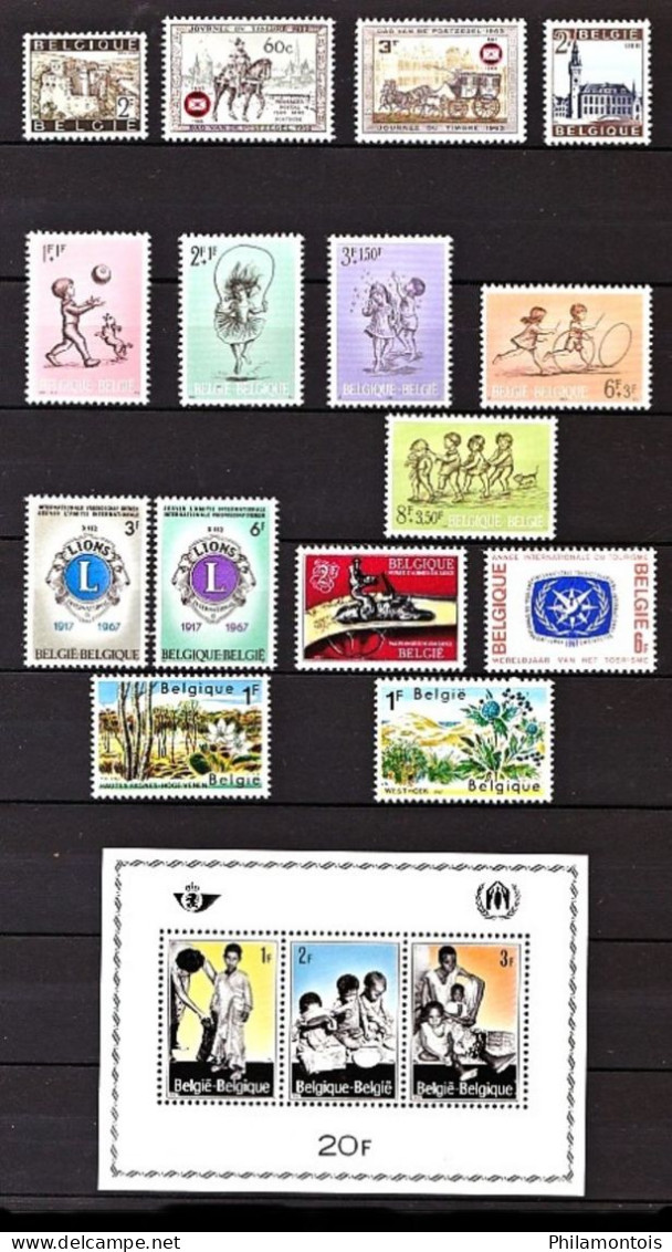 BELGIQUE -  Collection 1960 / 1974 - Neufs N**/N* (quelques NSG) - Bien fournie - Bon état - Cote environ 410 Eur.