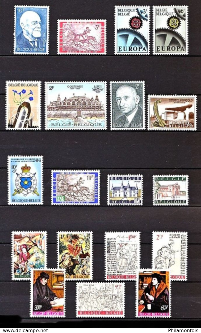 BELGIQUE -  Collection 1960 / 1974 - Neufs N**/N* (quelques NSG) - Bien fournie - Bon état - Cote environ 410 Eur.