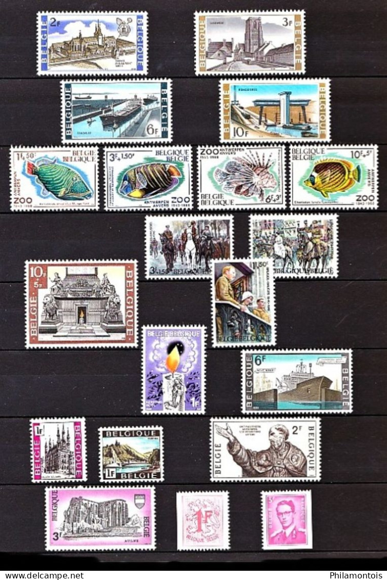 BELGIQUE -  Collection 1960 / 1974 - Neufs N**/N* (quelques NSG) - Bien fournie - Bon état - Cote environ 410 Eur.