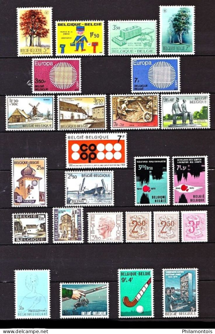 BELGIQUE -  Collection 1960 / 1974 - Neufs N**/N* (quelques NSG) - Bien fournie - Bon état - Cote environ 410 Eur.