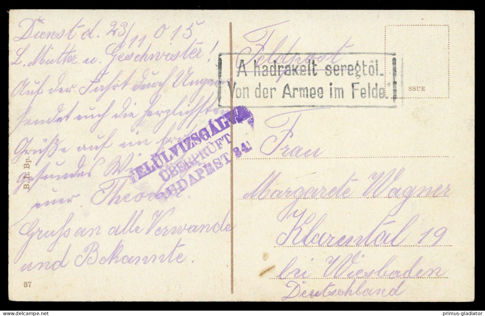 1915, Österreich, Brief - Mechanische Stempel