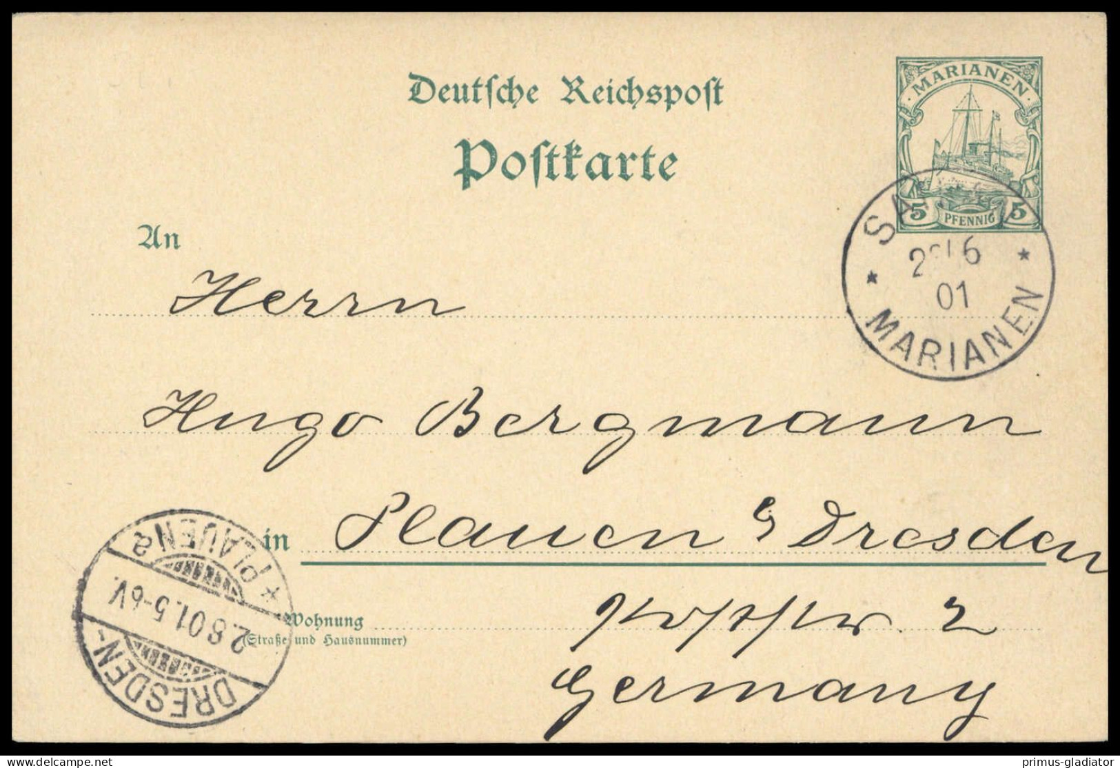 1900, Marianen, P 7, Brief - Sonstige - Ozeanien