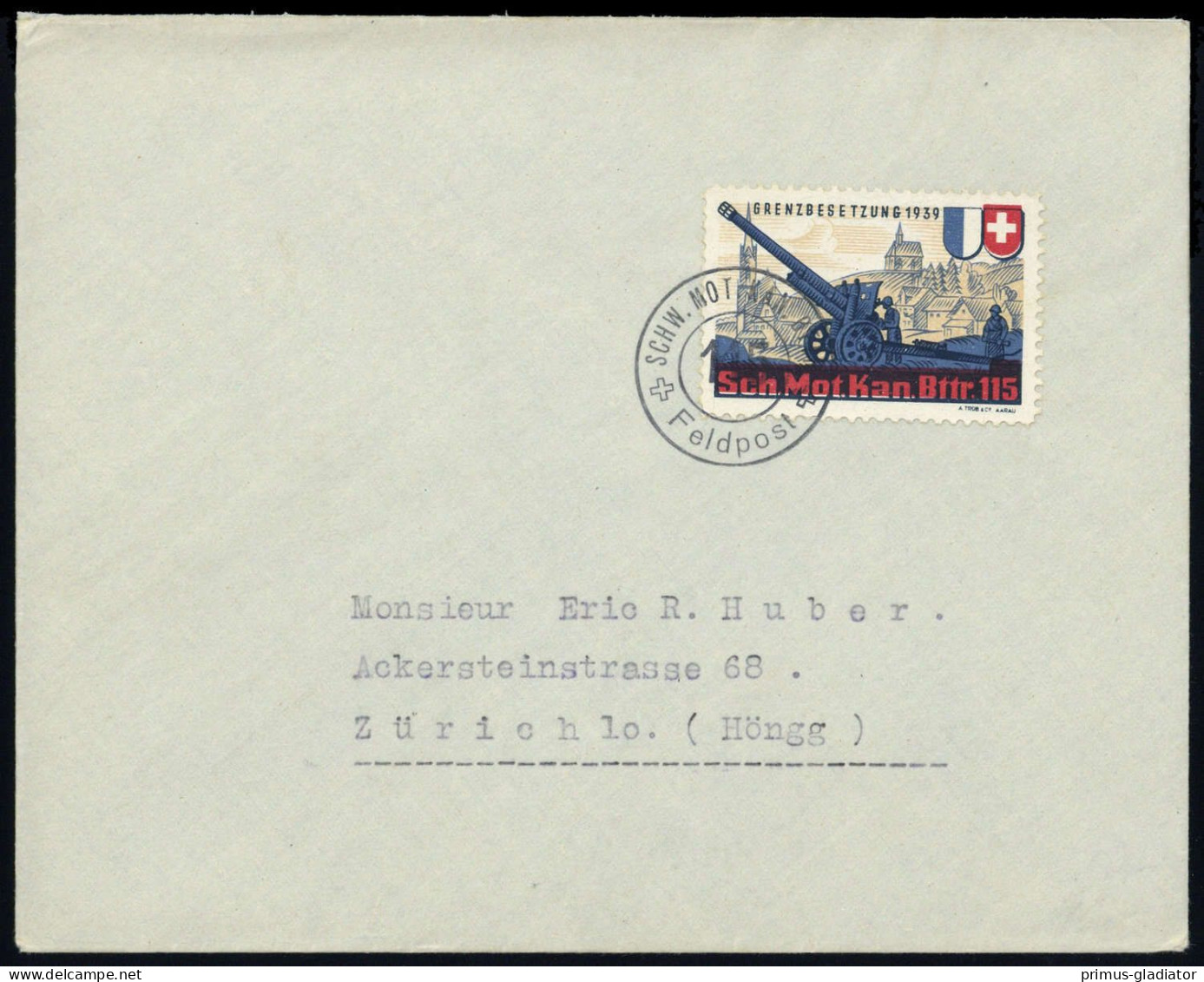 1939, Schweiz Soldatenmarken, Brief - Etichette