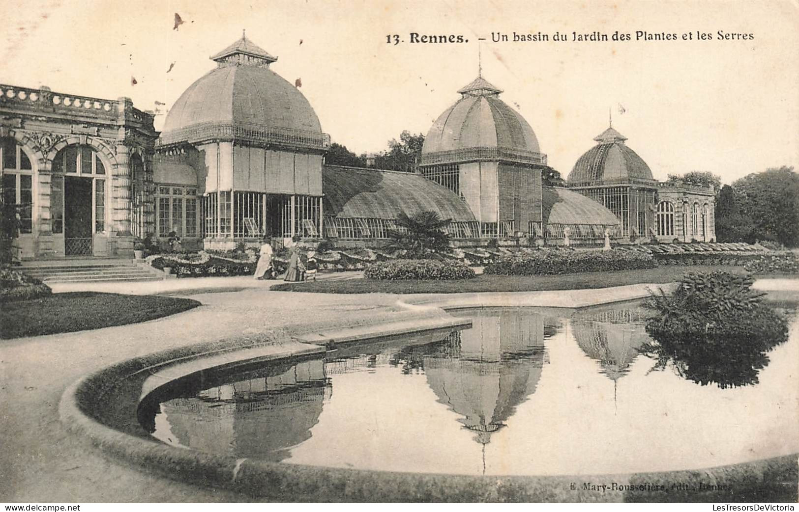 FRANCE - Rennes - Un Bassin Du Jardin Des Plantes Et Les Serres - Carte Postale Ancienne - Rennes