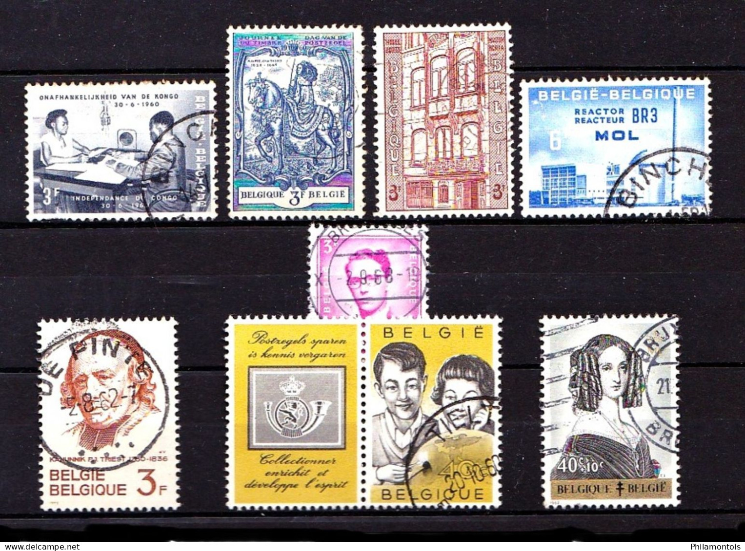 BELGIQUE -  Lot De Timbres Oblitérés Entre 1936 Et 1965 - Bon état. - Colecciones