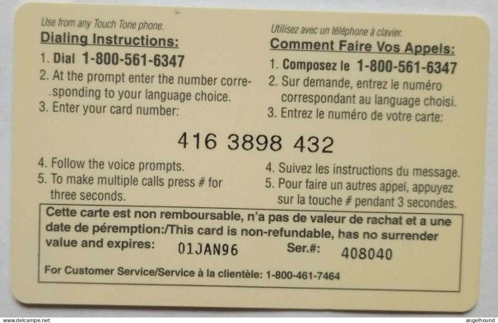 Canada Cardcaller $20 Prepaid -  Molson Indy - Canada