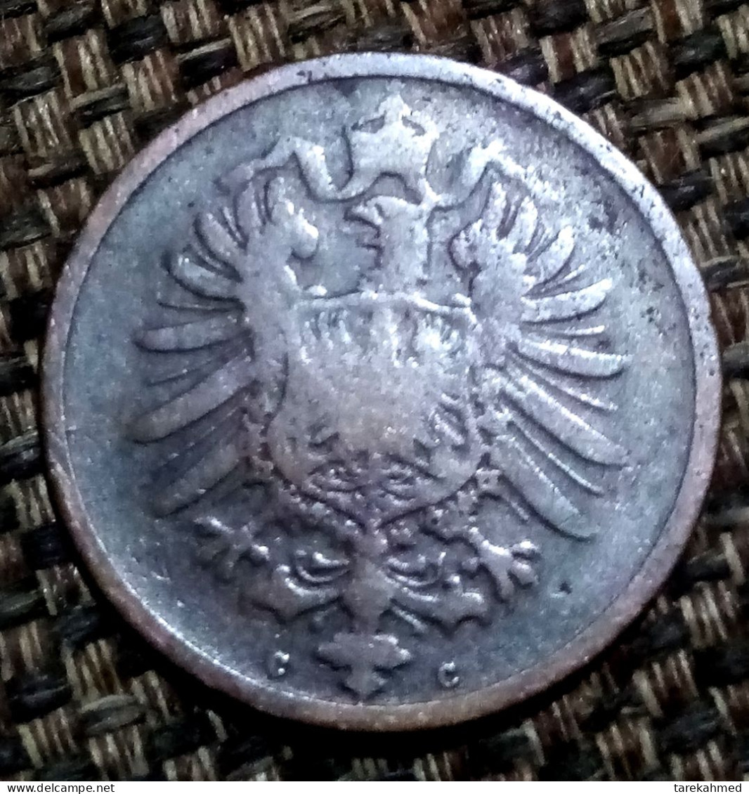 Germany, 2 PFENNIG 1876 C DEUTSCHLAND, Agouz - 2 Pfennig