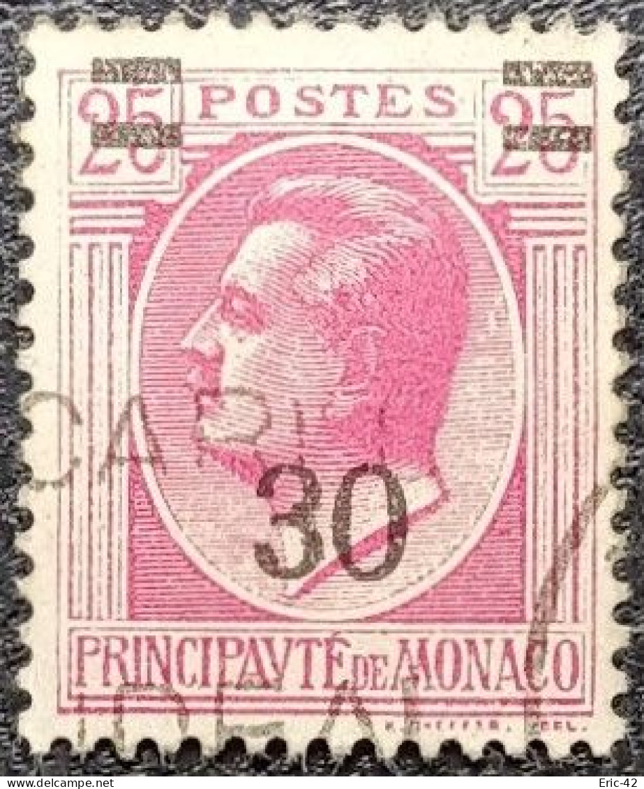 MONACO. Y&T N°104. Prince Louis II. Surchargé. USED. - Usati