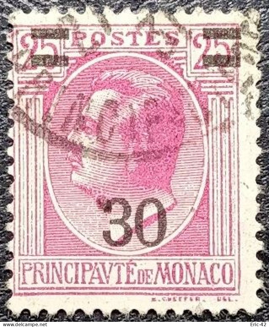 MONACO. Y&T N°104. Prince Louis II. Surchargé. USED. - Used Stamps