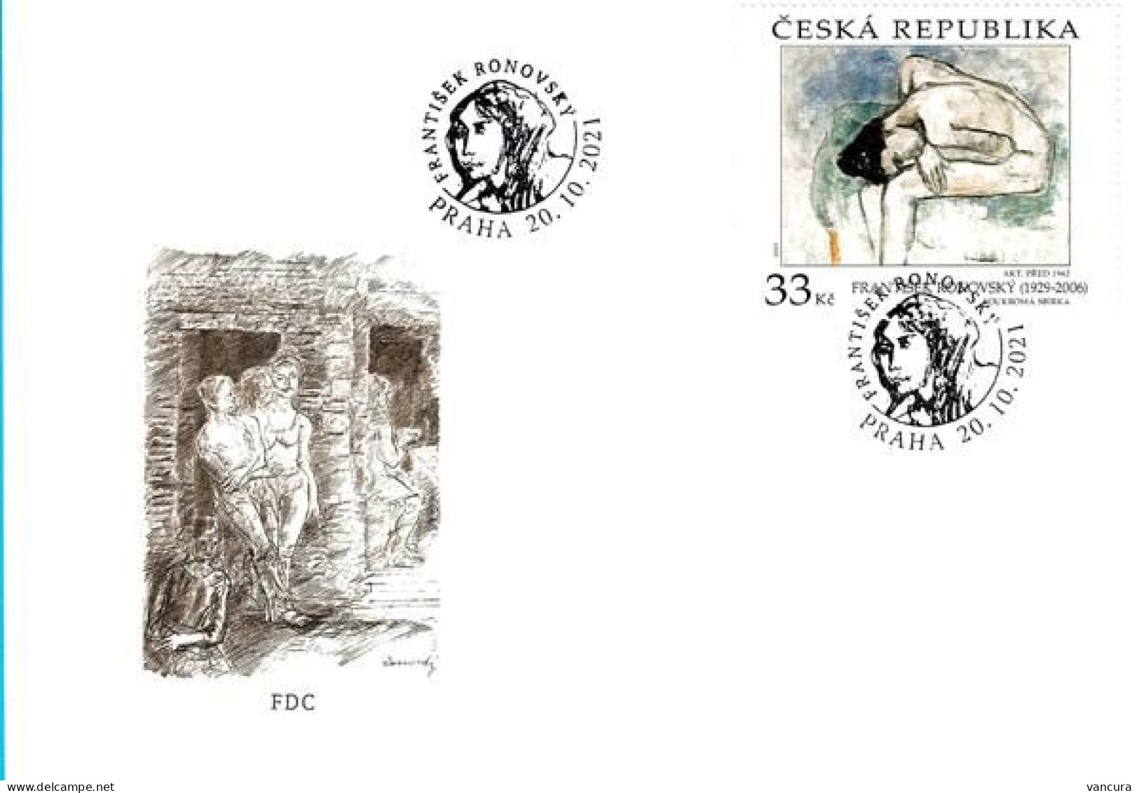 FDC 1138 Czech Republic Frantisek Ronovsky 2021 - FDC