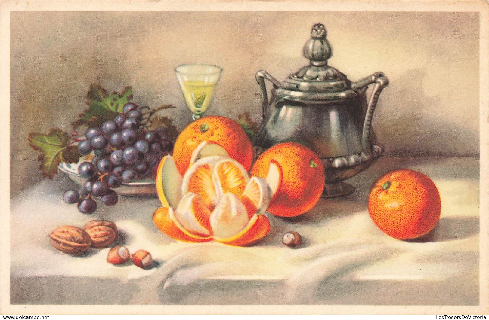 ARTS -  Peintures Et Tableaux - Des Fruits Et Des Noix - Carte Postale Ancienne - Paintings