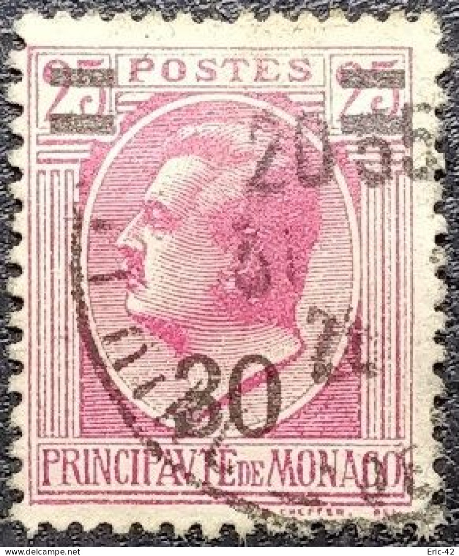 MONACO. Y&T N°104. Prince Louis II. Surchargé. USED. - Gebraucht