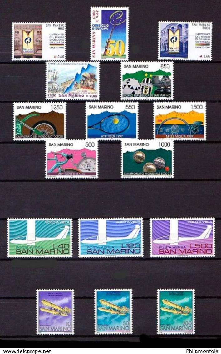 SAINT MARIN - Lot De Timbres 1965 / 1999 - Neufs N** - Très Beaux - Lots & Serien