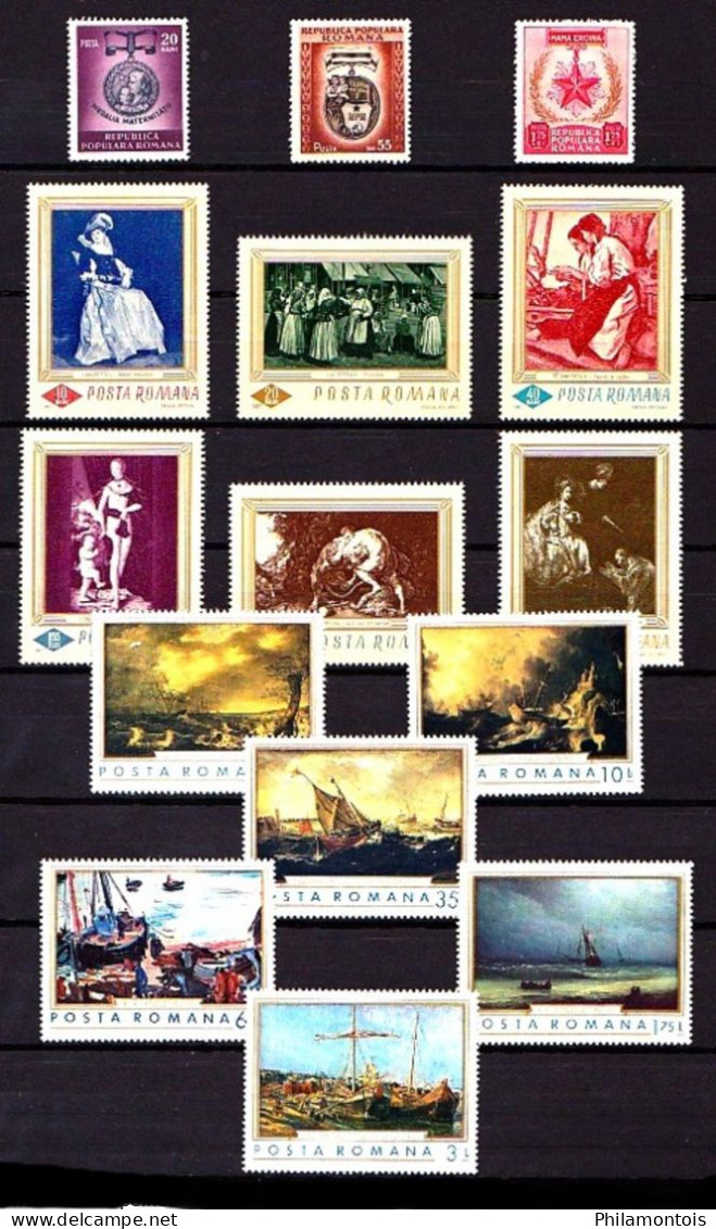 ROUMANIE - Ensemble De Timbres Neufs N** Jusqu'en 1995 - Poste Et Poste Aérienne. - Collections